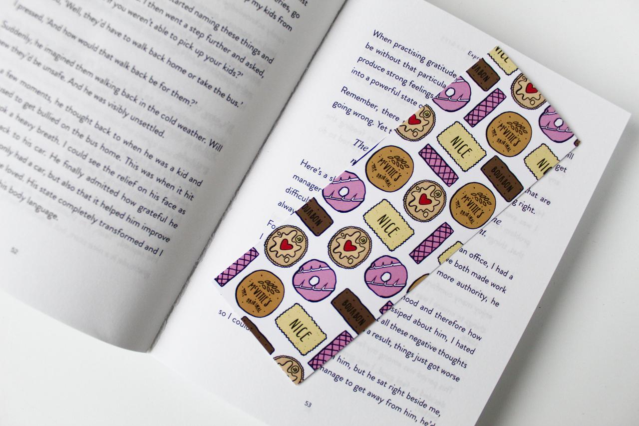 Biscuit Double Sided Bookmark